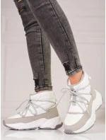 Dámske snehule bez podpätku KK274272 Biela - BIG STAR