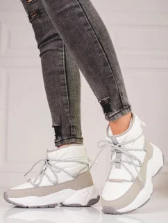 Dámske snehule bez podpätku KK274272 Biela - BIG STAR