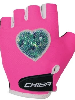 CHIBA COOL KIDS Rukavice ružové srdce L