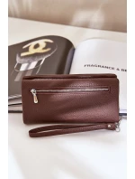 Duży Portfel Damski Z Tłoczeniem Eko Skóra Czekoladowy Martiel