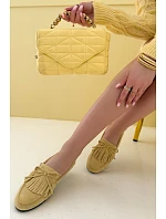 Dámské mokasíny s třásněmi Žluté Janelisse