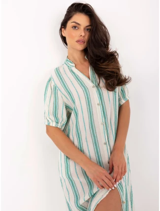 Šaty TW SK BI 2451.84 bielo-zelené Šaty TW SK BI 2451.84 bielo-zelené