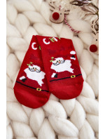 Detské vianočné ponožky Mikuláš Cosas červeno-zelené