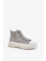 Zateplené dámske tenisky na platforme Big Star Grey