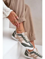 Nízke dámske tenisky béžovo-zelené Eezore