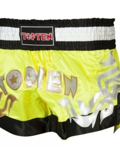 Kickboxerské šortky "TOP TEN" NEON žlto-čierne