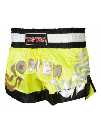 Kickboxerské šortky "TOP TEN" NEON žlto-čierne Kickboxerské šortky "TOP TEN" NEON žlto-čierne