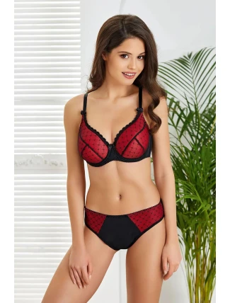 Dámska podprsenka Arianna Red with black - Jagoda