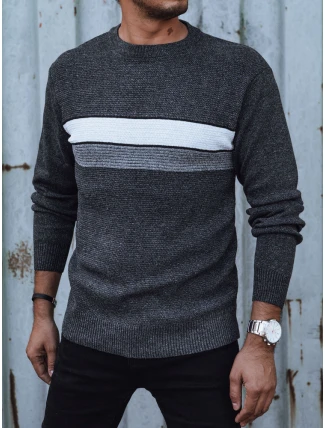 Pánsky tmavosivý sveter FashionStreet WX2210