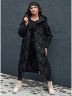 Dámska prešívaná zimná bunda s kapucňou FEMACOAT black FashionStreet TY4593