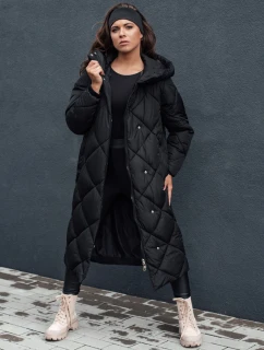 Dámska prešívaná zimná bunda s kapucňou FEMACOAT black FashionStreet TY4593