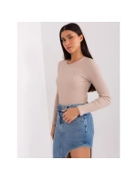 Béžová pruhovaná blúzka BASIC FEEL GOOD (RV-BZ-9207.41X)
