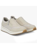 Rieker L5854-62 beige elevated dámske čižmy