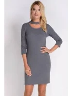 Dámske šaty SU-1133 šedé - Avaro