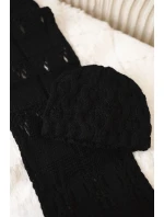 Dámska súprava so šatkou Amelia K329 čierna