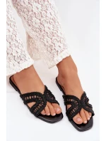 Dámské ploché černé pantofle Fariella