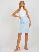 Sukňa LK SD 506633.11 svetlo modrá