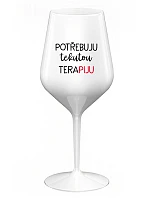 I NEED LIQUID THERAPY - biely nerozbitný pohár na víno 470 ml I NEED LIQUID THERAPY - biely nerozbitný pohár na víno 470 ml