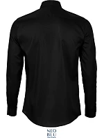 NEOBLU Blaise Men Mikro keprová košeľa s dlhým rukávom 24.3182 deep black NEOBLU Blaise Men Mikro keprová košeľa s dlhým rukávom 24.3182 deep black