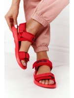 Damskie Sportowe Sandały Big Star HH274A027 Czerwone