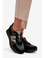 Sneakersy Damskie Na Platformie Vinceza 58561 Czarne