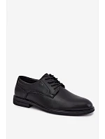 Pánske elegantné čierne poltopánky Calven