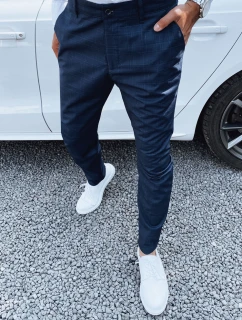 Pánske tmavomodré nohavice FashionStreet chinos UX4393