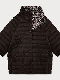 Dámska obojstranná plus size bunda s 3/4 rukávmi Goodlookin chocolate/panther (M6-6308-103)