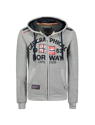 Pánska mikina s kapucňou Geographical Norway Flag DB MEN 054, sivá (WW6088H/GN/Blended Grey) Pánska mikina s kapucňou Geographical Norway Flag DB MEN 054, sivá (WW6088H/GN/Blended Grey)