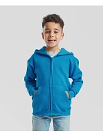 Fruit of the Loom Classic Kids Sweat Jacket Detská mikina s kapucňou 16.2045 fľaškovozelená
