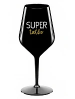 SUPER DAD - čierny nerozbitný pohár na víno 470 ml