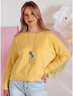 Dámska oversize maslová mikina s NUBISS žltá FashionStreet RY2798 Dámska oversize maslová mikina s NUBISS žltá FashionStreet RY2798