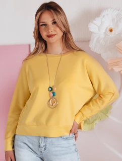 Dámska oversize maslová mikina s NUBISS žltá FashionStreet RY2798