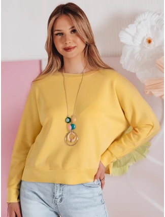 Dámska oversize maslová mikina s NUBISS žltá FashionStreet RY2798 Dámska oversize maslová mikina s NUBISS žltá FashionStreet RY2798