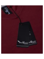 Akčné tričko s výstrihom do V granátovej farby