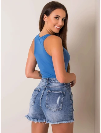 Dámske riflové šortky M8503 modré - FPrice Dámske riflové šortky M8503 modré - FPrice