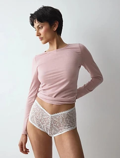 Vysoké nohavičky Pretty Modal Maxi v krémovej farbe Silk White – TRIUMPH