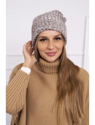 Dámska čiapka Delia K260 tmavo béžová
