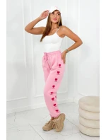 Bavlnené nohavice Amour ružový Bavlnené nohavice Amour ružový