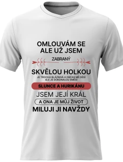 Pánske bavlnené tričko s potlačou - KILLED BY THE BIG BALL - biele