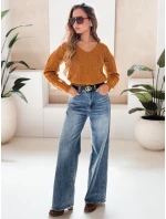 Dámsky sveter DARIA mustard FashionStreet MY1727