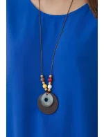 Blúzka nadrozmernej veľkosti s príveskom v chrpovo modrej farbe Blúzka nadrozmernej veľkosti s príveskom v chrpovo modrej farbe