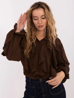 MI KS košeľa 92506.52 hnedá