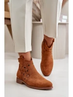 Dámske členkové topánky na zips Camel S.Barski