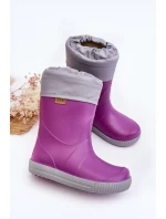 Dziecięce Kalosze Z Ocieplaczem Snow Wave Gokids 981 Fioletowe