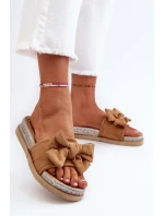 Damskie Klapki Na Platformie Z Kokardą Camel Aflia