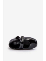 Lakierowane Balerinki Dziecięce Z Paseczkami Czarne Margenis