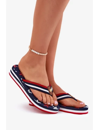 Dámske žabky na klinoch Big Star - tmavomodré Dámske žabky na klinoch Big Star - tmavomodré