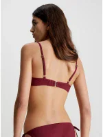 Dámska plavková podprsenka bikini KW0KW02278 XN0 bordová - Calvin Klein Dámska plavková podprsenka bikini KW0KW02278 XN0 bordová - Calvin Klein