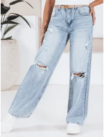 Dámske baggy džínsy svetlomodré FashionStreet UY2805 Dámske baggy džínsy svetlomodré FashionStreet UY2805